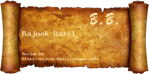 Bajnok Bazil névjegykártya